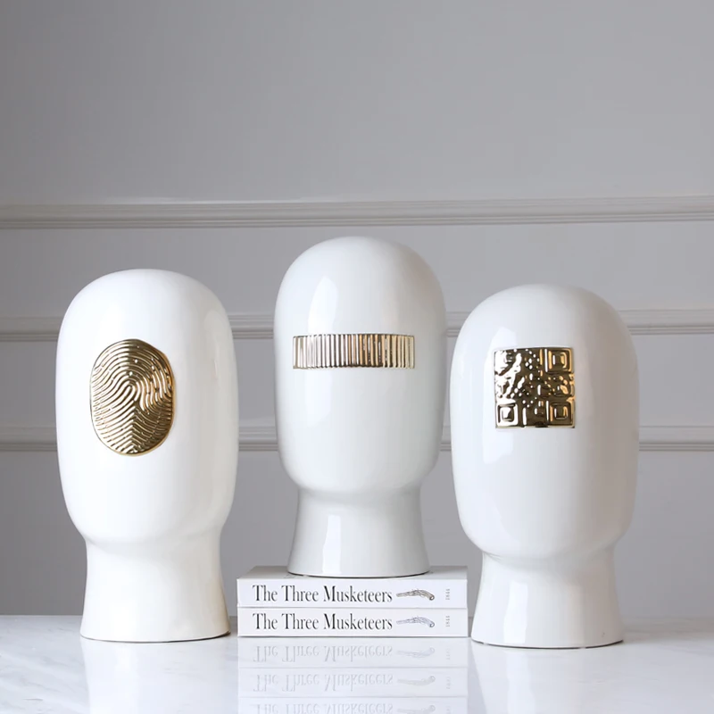 

Nordic white ceramic statues arts and craft decoration house decorative accessories for homes