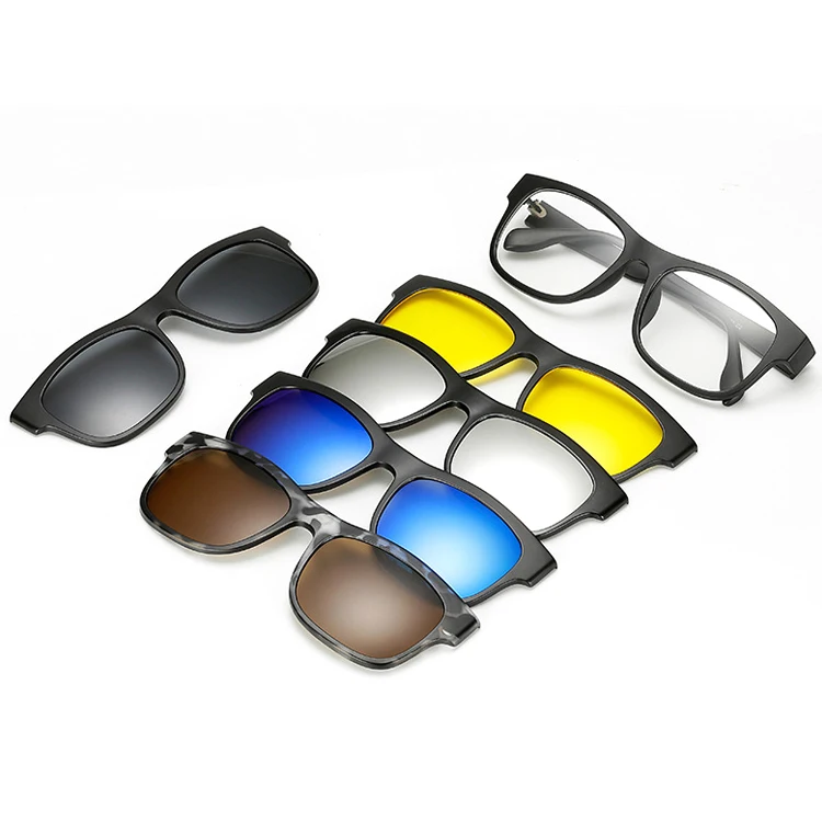 

2201A polarized 5 in 1 sunglasses Polarized Clip-on Sunglasses Eyeglasses for Night Driving gafas de sol