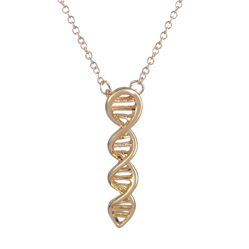 

Fashion Copper necklace Silver/Gold Plated Science Jewelry DNA Necklace Biology Jewelry Molecule Necklace for Women