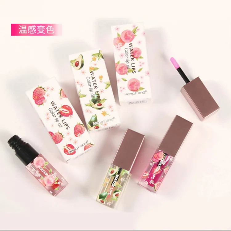 

Hengfang 3 colors color changing lip glaze lip gloss moisturizing not easy to decolor waterproof lipstick lip stain