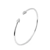 Customized Small Charm Elastic Function Silver Bracelet Women Bangle
