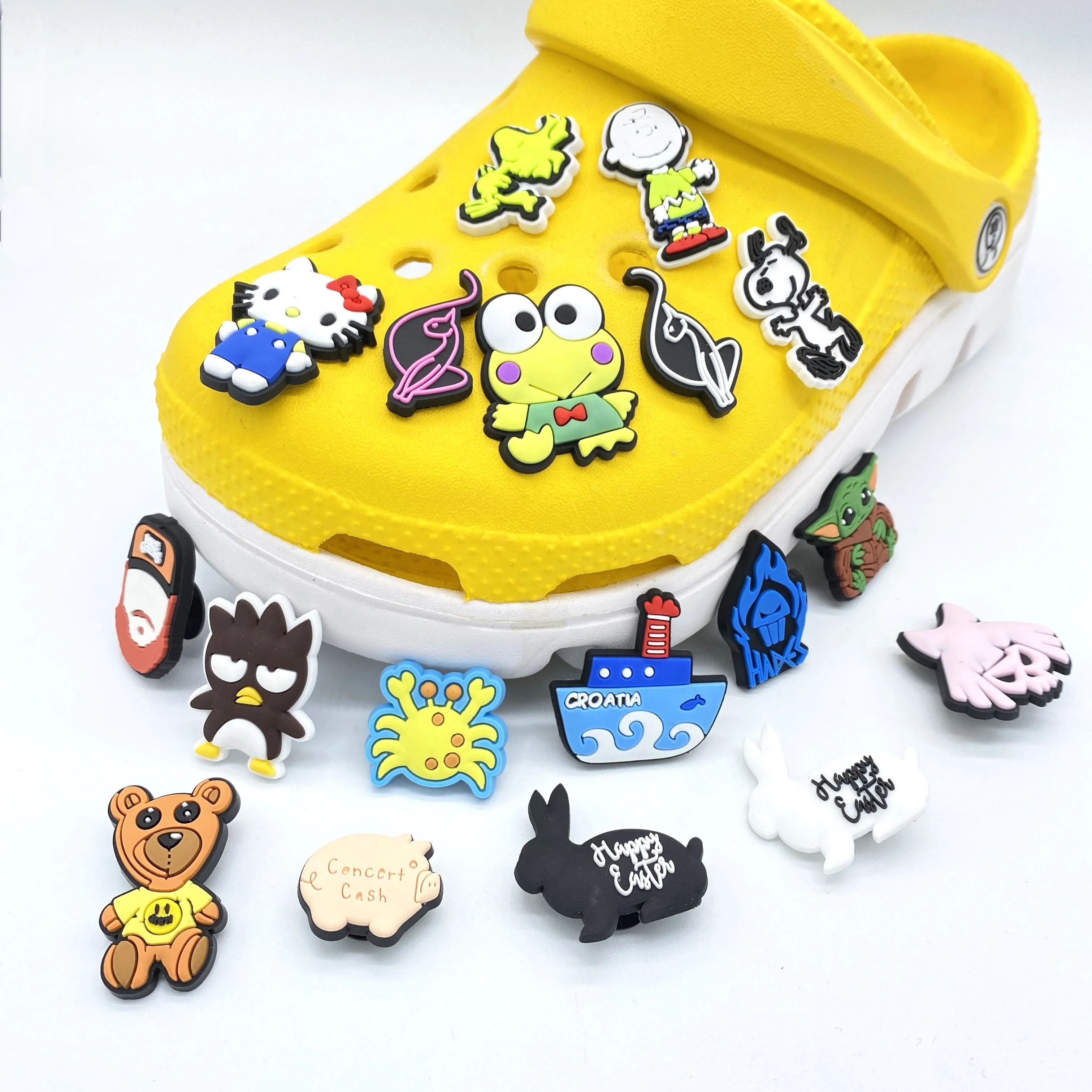 

Wholesale PVC soft croc charms for croc sandals charms and bracelet gifts for kids, Picture