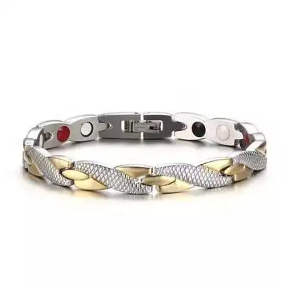 

Newest Arrival Healthy Weight Loss Titanium Magnetic Therapy Bracelet Stainless Steel Pain Relief Magnet Bracelet
