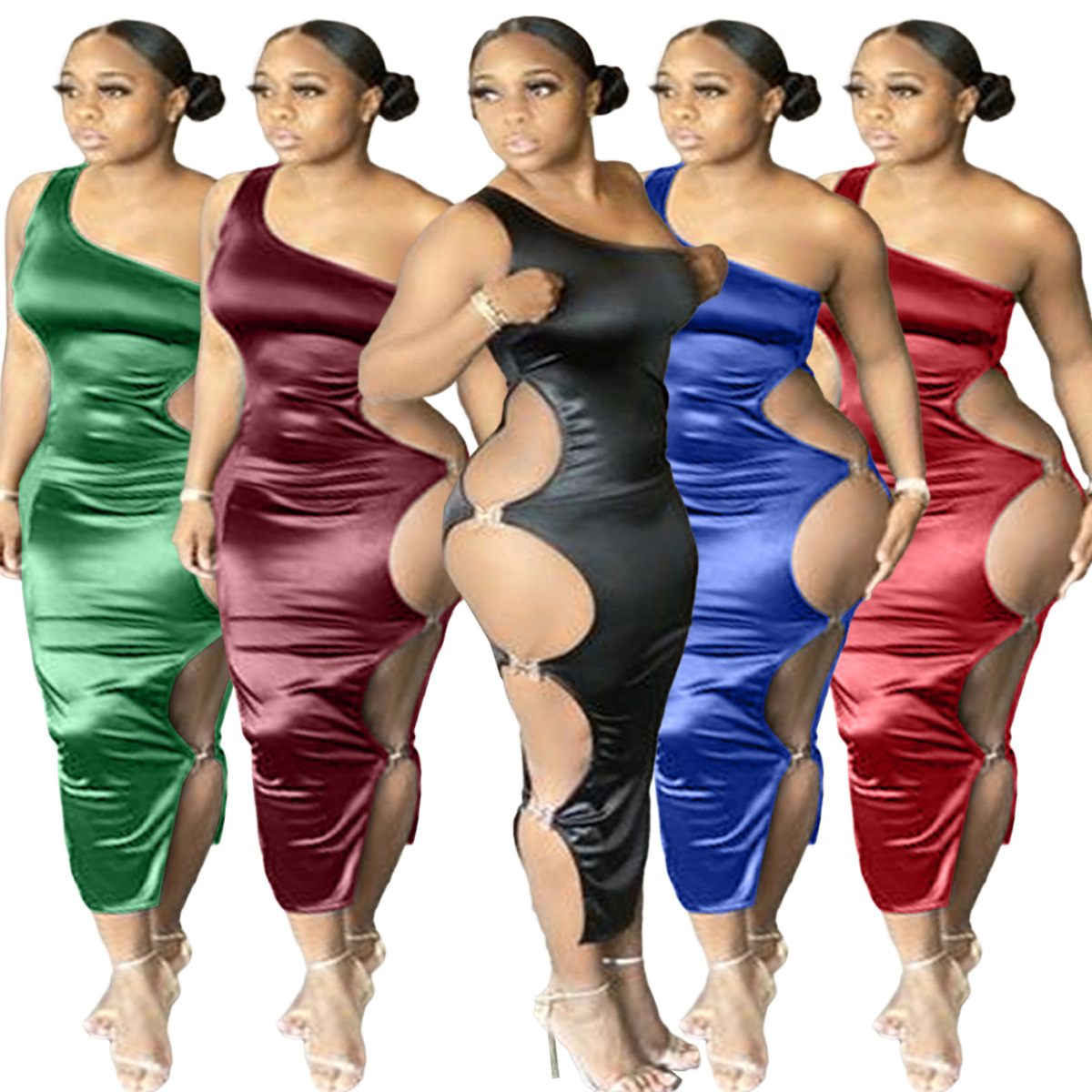 

FS4336A2021 Fashion club outfits for women sexy cut out club wear dress