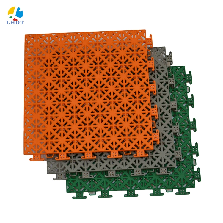 

Linghan factory price pp interlocking outdoor basketball court surface material modular basketball court sports flooring, 12 colors