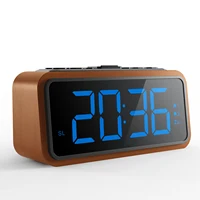 

2018 Desktop Table Clocks Digital Wooden Clock Alarm Clock
