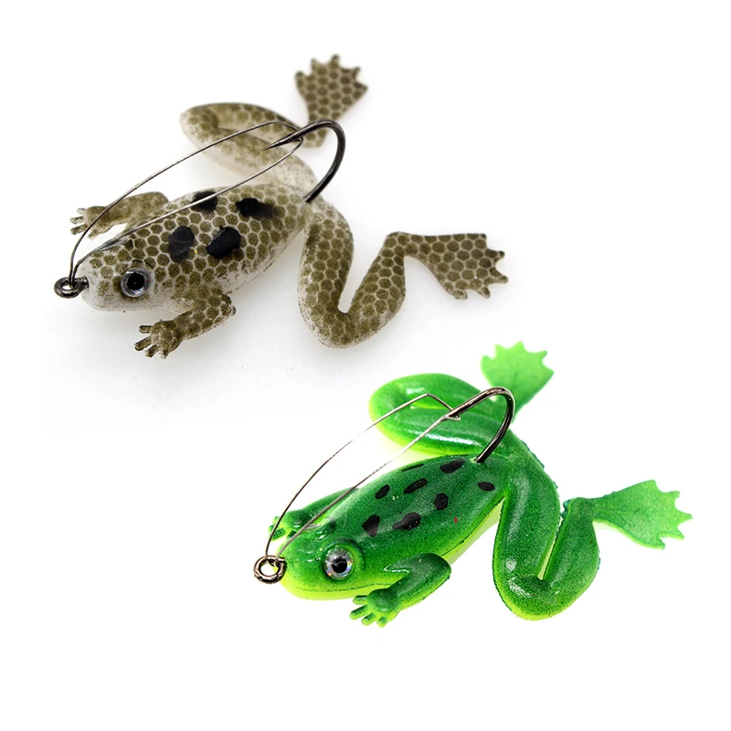 

New 6cm 5g Topwater Wobbler Soft Frog Fish Lures For Snakehea Artificial Frog Fishing Baits