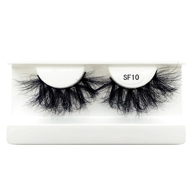 

NINGLASH Messy Curly 3D Fluffy Dramatic Mink Lashes 18Mm 20Mm 25Mm Thick Long Soft Band Fluffy Mink Lashes, Real black