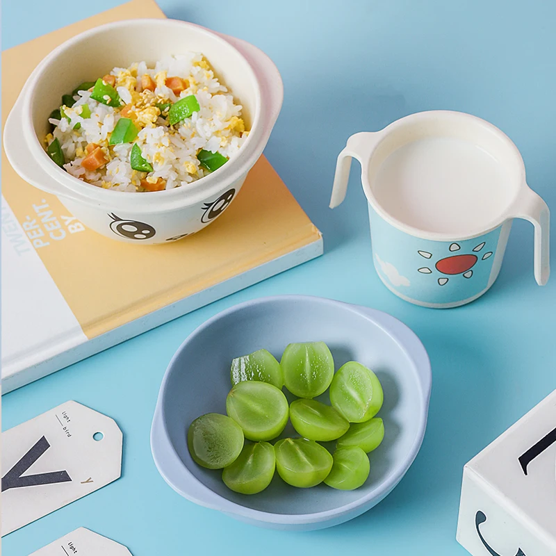 BPA free eco-friendly baby bamboo fiber tableware