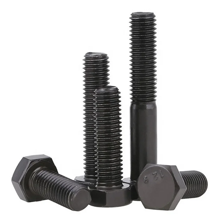 
DIN 933 8.8 grade Wholesale carbon steel M10 M20 M30 M40 M50 M60 black Hex head bolt 