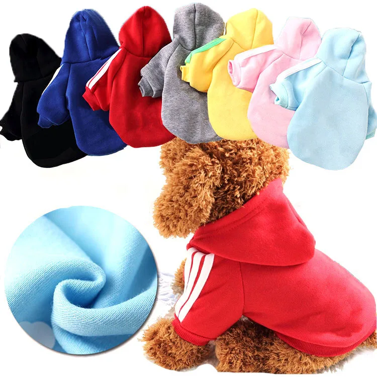 

Pet Cat Clothes Autumn Winter Dog Hoodies Pet Outfit Dog Clothes, Red/grey/yellow/pink/light blue/dark blue/black