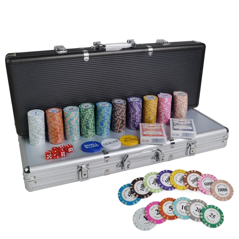 14g Clay Wsop Poker Chips Set For Texas Hold Em Vary Denomination 500