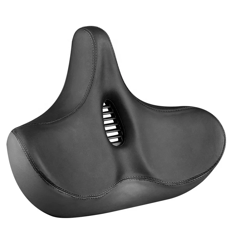 

WHEEL UP Oversize Comfortable Bicycle Bike Saddle Extra Wide Replacement Seat, Black