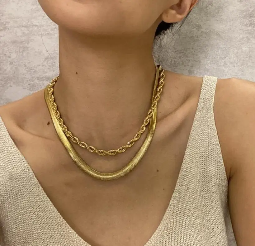 8mm Stainless Steel Flat Snake Chain 