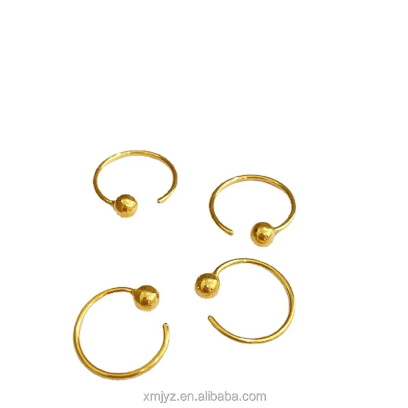 

Certified 5G Gold Earrings New Pure Gold 999 Geometric Ear Studs Camellia Ear Hook 24K Gold Earrings