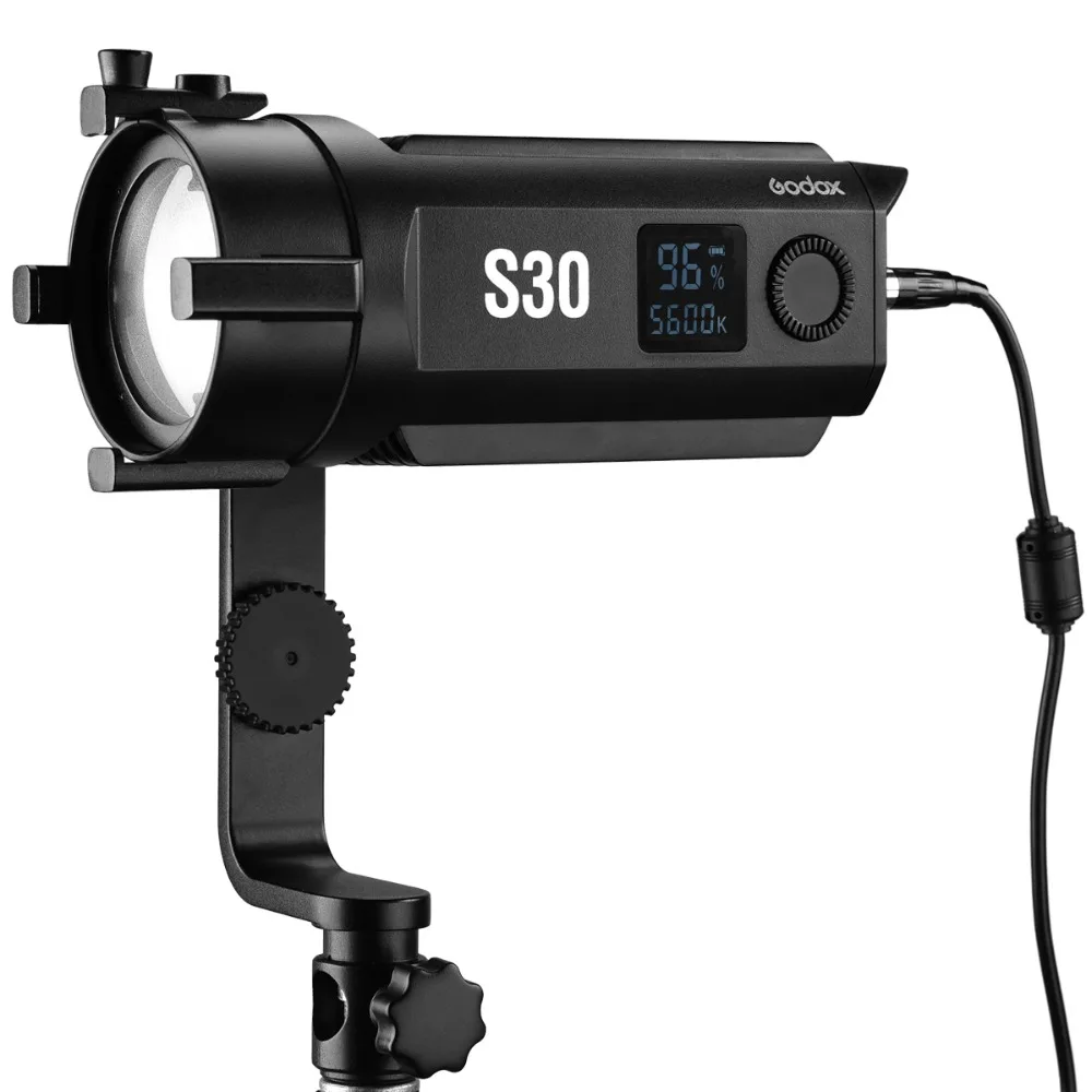 

S30 30W LED Studio Light Focusing Led Light Spotlight With Barn Door For Photo Video Youtube Photography Lighting Camera