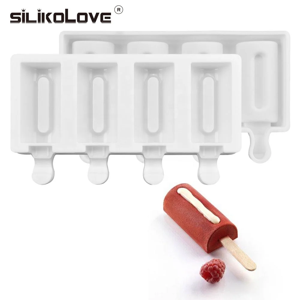 

Food grade standard cylinder shape silicone ice cream mold homemade popsicle mold for DIY ice-sucker mould