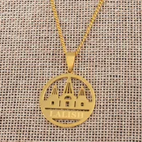 

Lalish Pendant Chain Necklace Stainless Steel Yezidi Faith Pilgrimage Jewelry