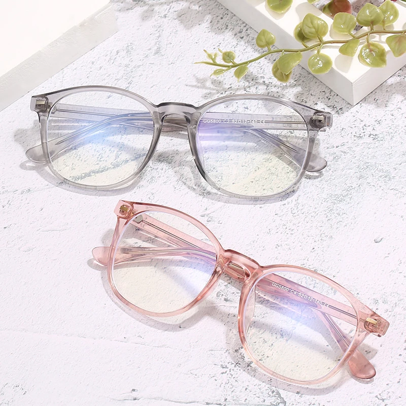 

WELL Fashionable Round Transparent Glasses Frame Anti Blue Light Blocking Optical Glasses For Men Women Spectacles 2021, 6 colors for choice