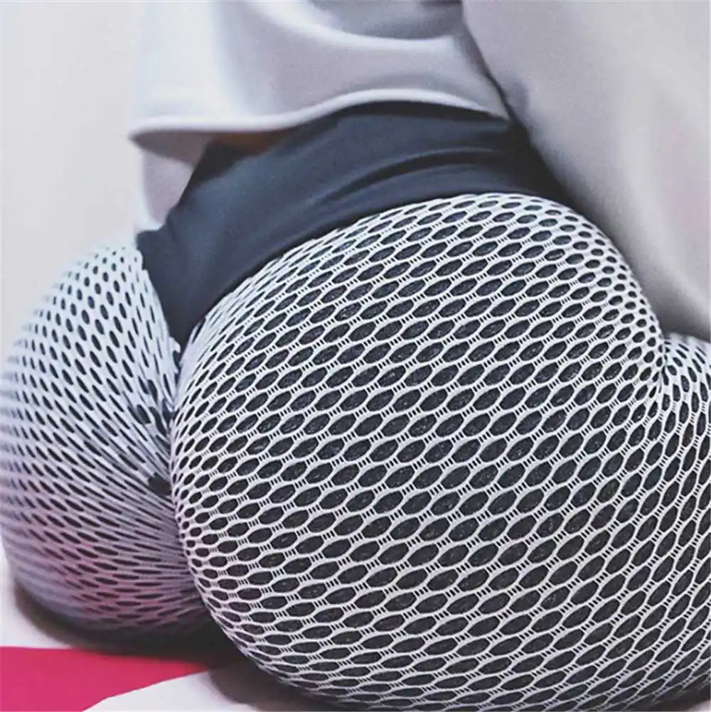 

Ladies High Waist Push Up Seamless women Activewear 3D Mesh Knitted Yoga legging Sports Quick-Drying Fitness Yoga Pants, 9 colors as pictures show