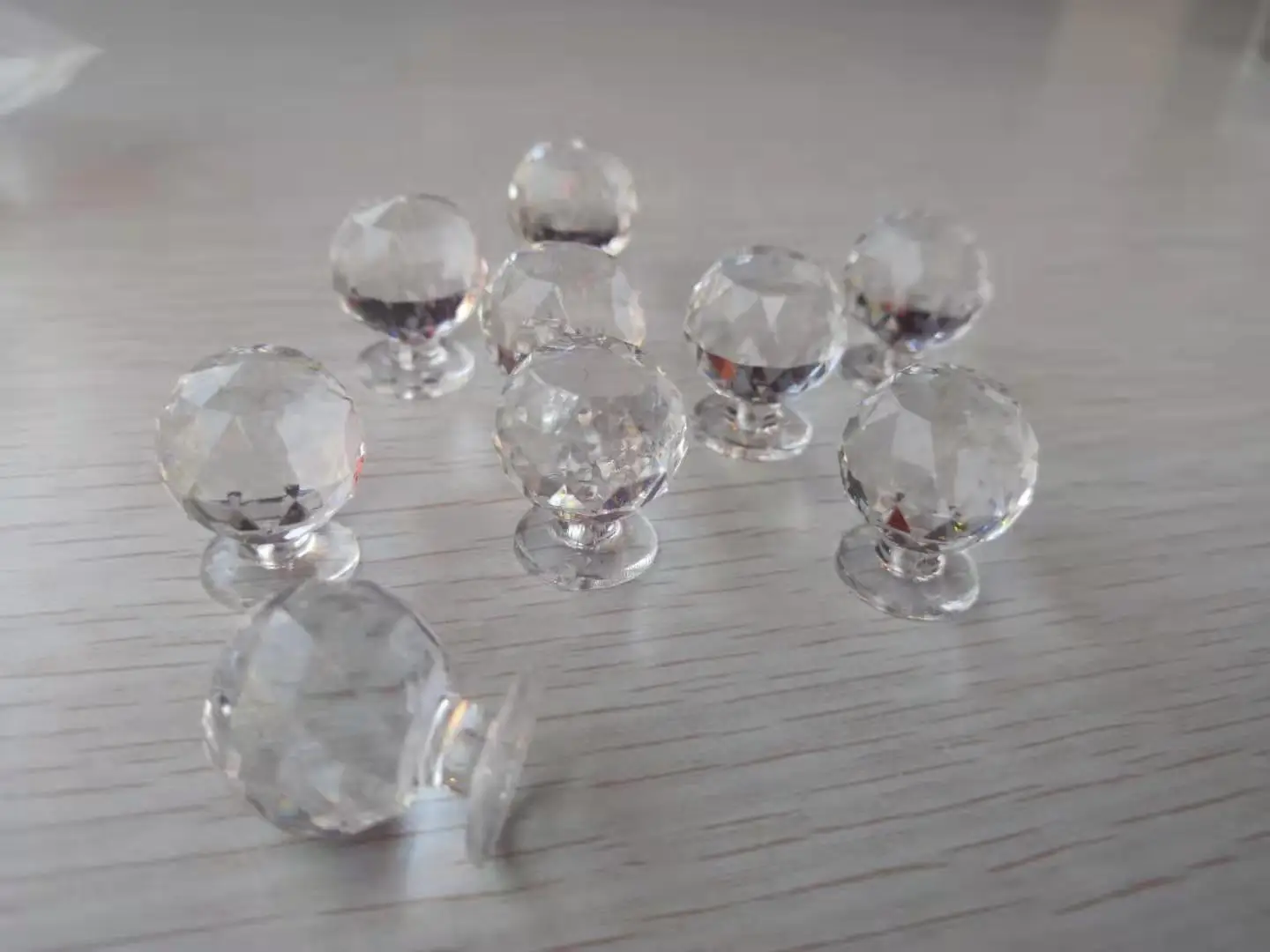 Mini Jewelry Box Gift Case Knobs Pull Handles Clear Acrylic Diamond