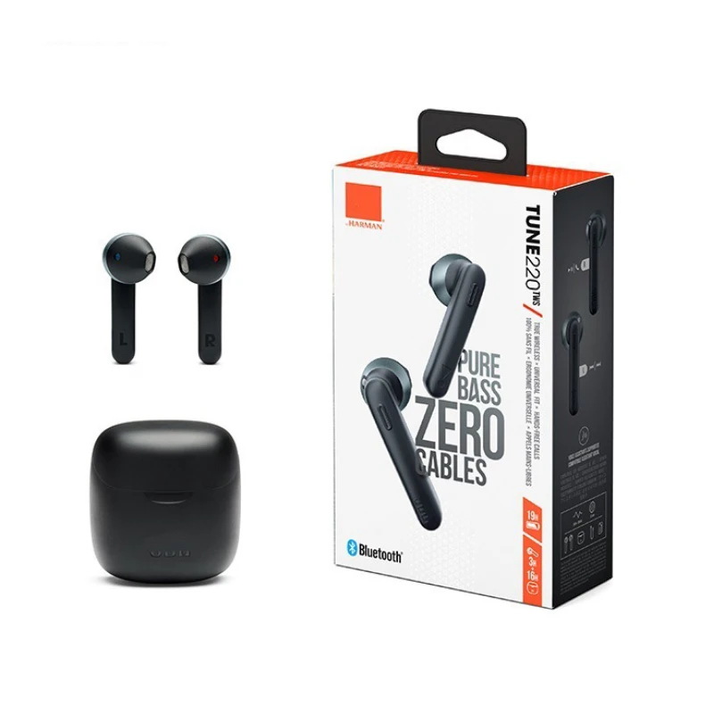 

Original 1:1 For JBL Tune220 Earbuds Sport Earphone Blue-tooth BT V5.0 Wireless Earphone Headphone Bass TWS For Jbl, Black green blue white