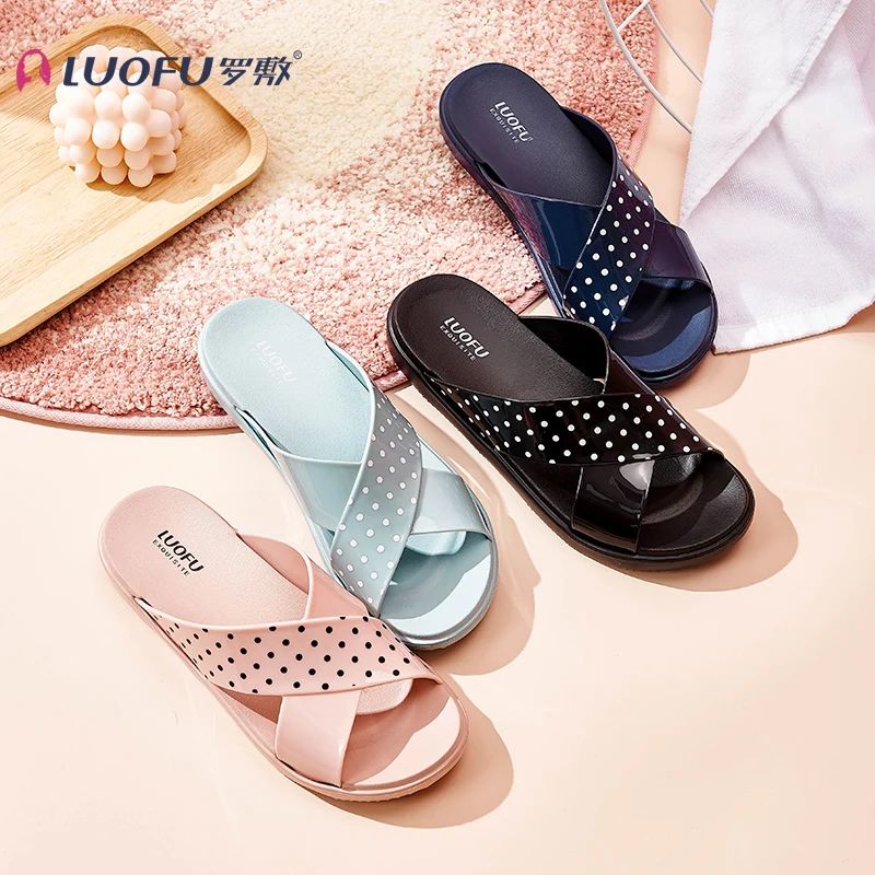 

Luofu new design eva material thick sole fashion slipper womens sandals summer