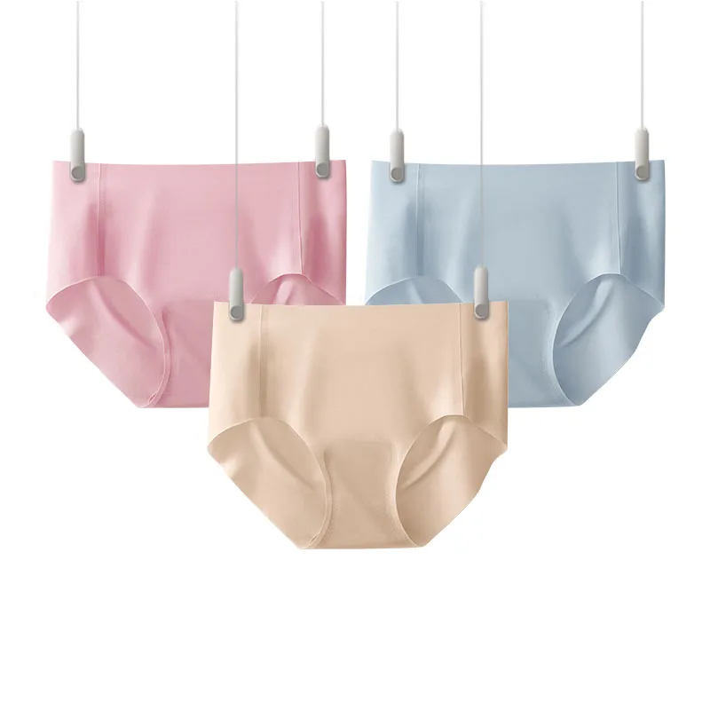 

Women non - trace ice silk summer thin midwaist anti-bacterial crotch size, one - piece hip - lifting briefs, 8 colors