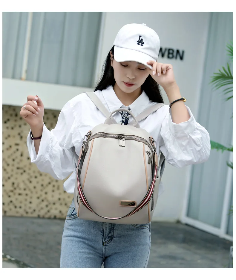 Hot Selling Stylish Durable Travel Small Leather Backpack Bag Women