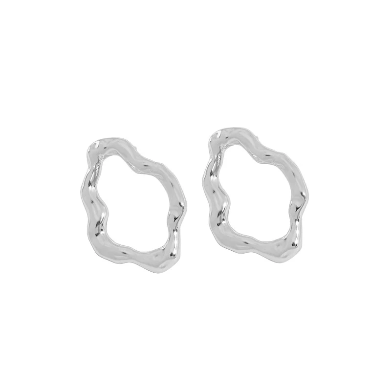 

Sell well new type sterling silver hoop face earrings initial earrings