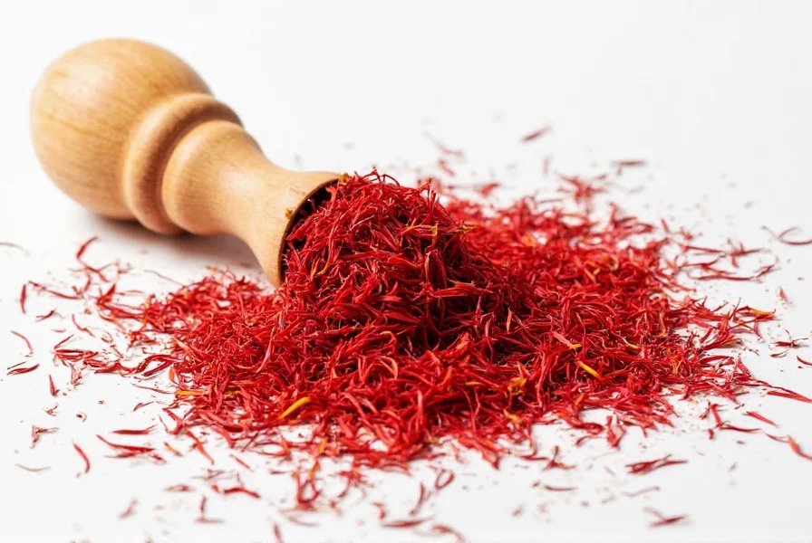 Different types of saffron displayed