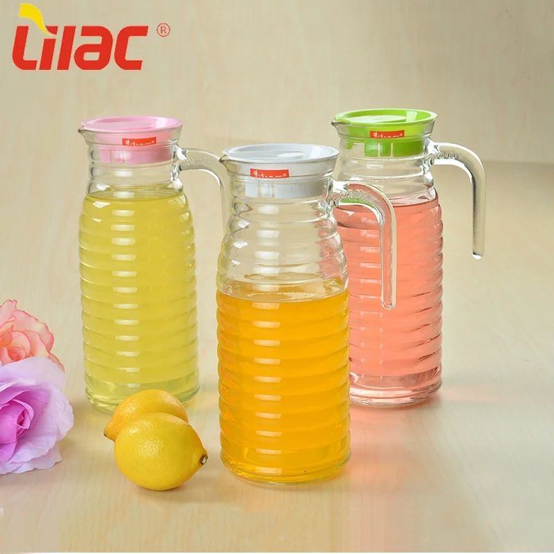 

Lilac FREE Sample 1000ml china wholesaleline glass carafe en verre cold brew coffee/outdoor water pitchers for drinking water