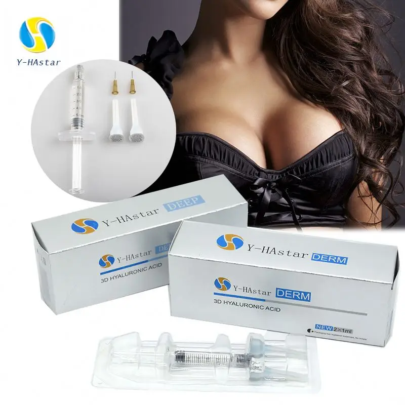 

cross-linked injectable hyaluronic acid dermal filler for face/buttock/breast injection, Transparent