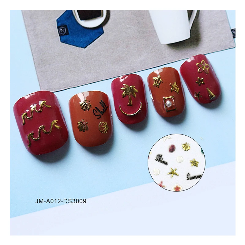 

Wholesale nail supplies custom designs heart nail art designs sticker, Colorful