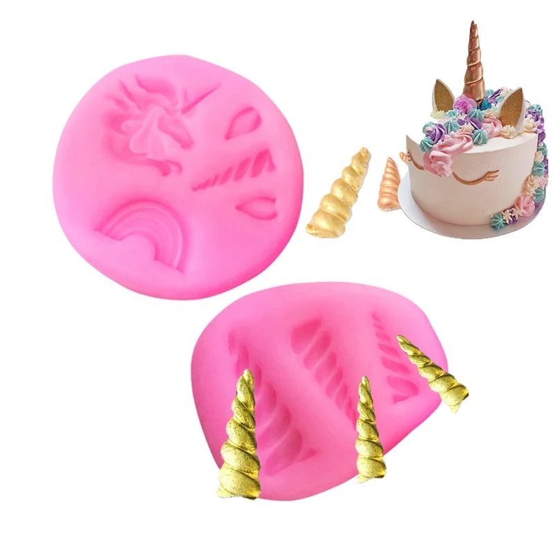 

Cake Tools Unicorn Cloud Horn Ear Silicone Mold Decorating Cupcake Decorating Gumpaste Fondant Tool Mould Chocolate Candy Molds