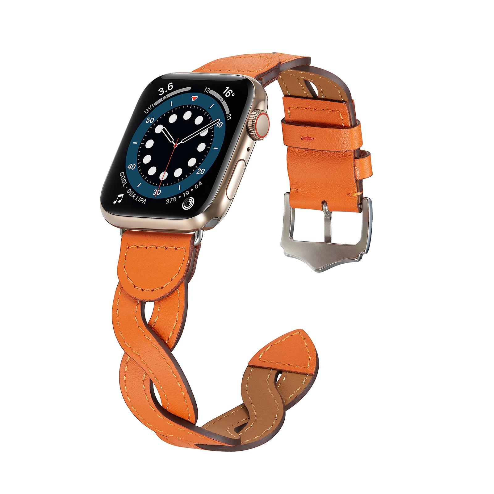 

Leyi High-end smart strap Stainless Steel Buckle replacement Genuine leather watch strap bands for samsung 18mm 20mm 22mm 24mm