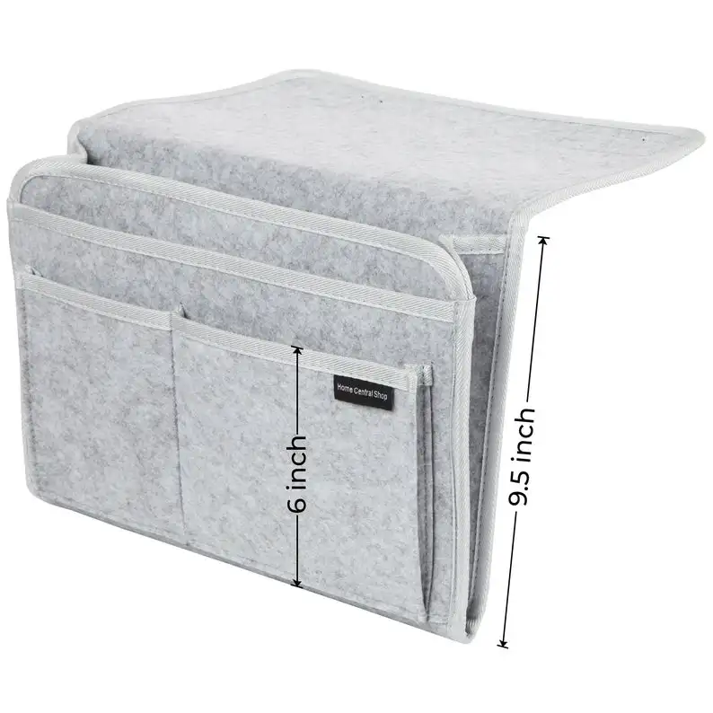 

Utility Cheap Storage Bags Handmade Felt Bedside Caddy Organizer for Bedroom, Grey or customized