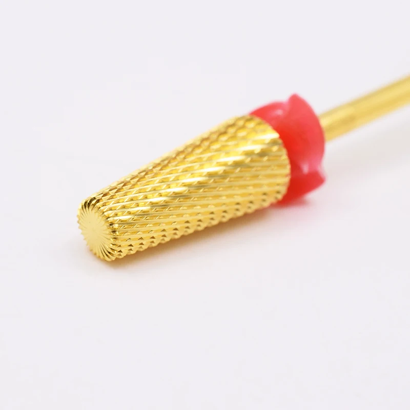 

7.0mm 5 in 1 Bit Cross Cut No Vibration 3/32" Tungsten Carbide Acrylic Nail Removal Gold C M F Nail Drill Bit