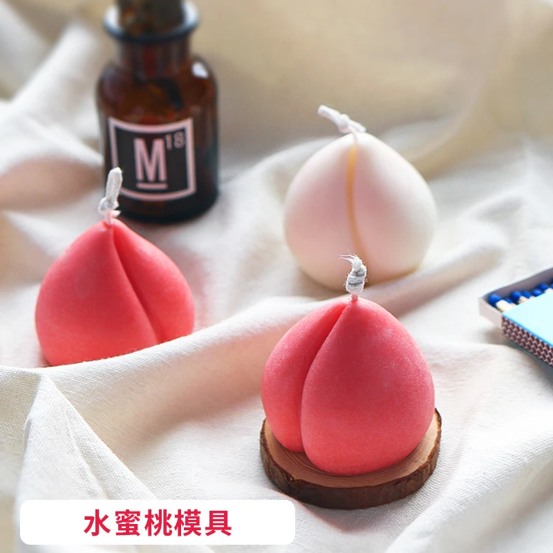 

Z0291 Wholesale new DIY water honey peach handmade aromatherapy plaster candle silicone molds