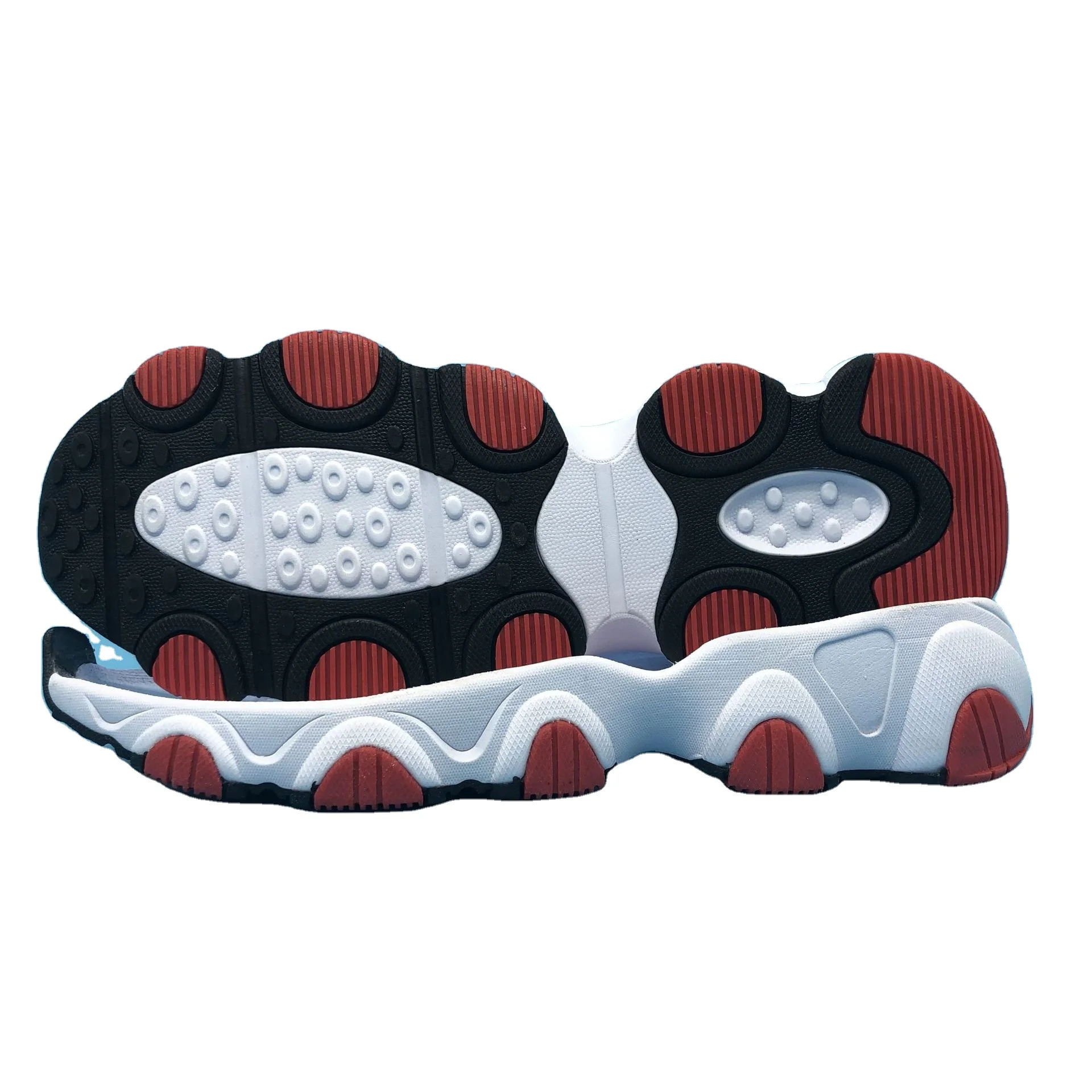 

New MD sneaker outsole combination fashion dad shoes outsole for sports shoes sole, White+red
