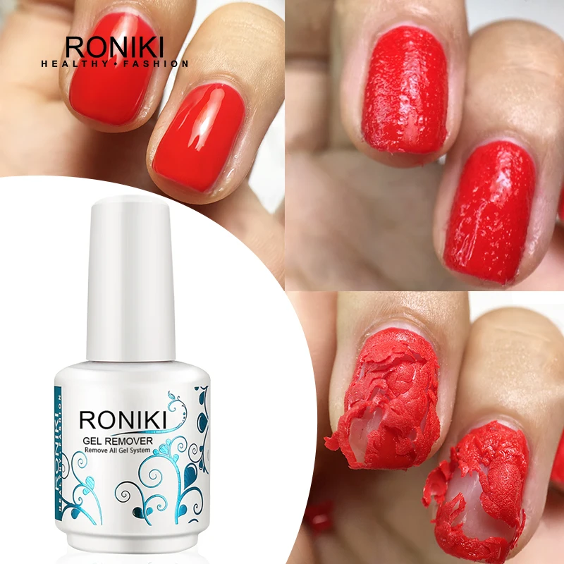 

RONIKI15ml Magic Nail Remover Soak Off uv gel polish Cleaner Fast and Safe Gel acetone Nail Polish Remover, Lucency