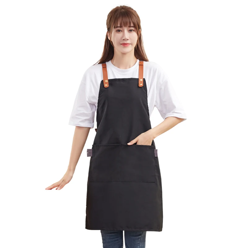 

High Quality canvas kitchen cooking cotton chef apron with custom print with nice fastener, Customize