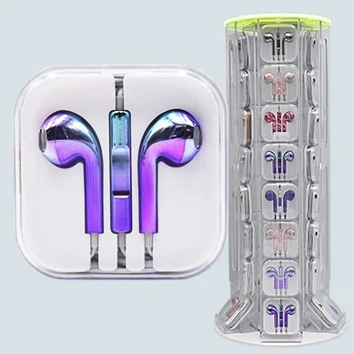 

Fast Shipping 3.5mm Earbuds Pack in Display Stand In Stock, Coloful