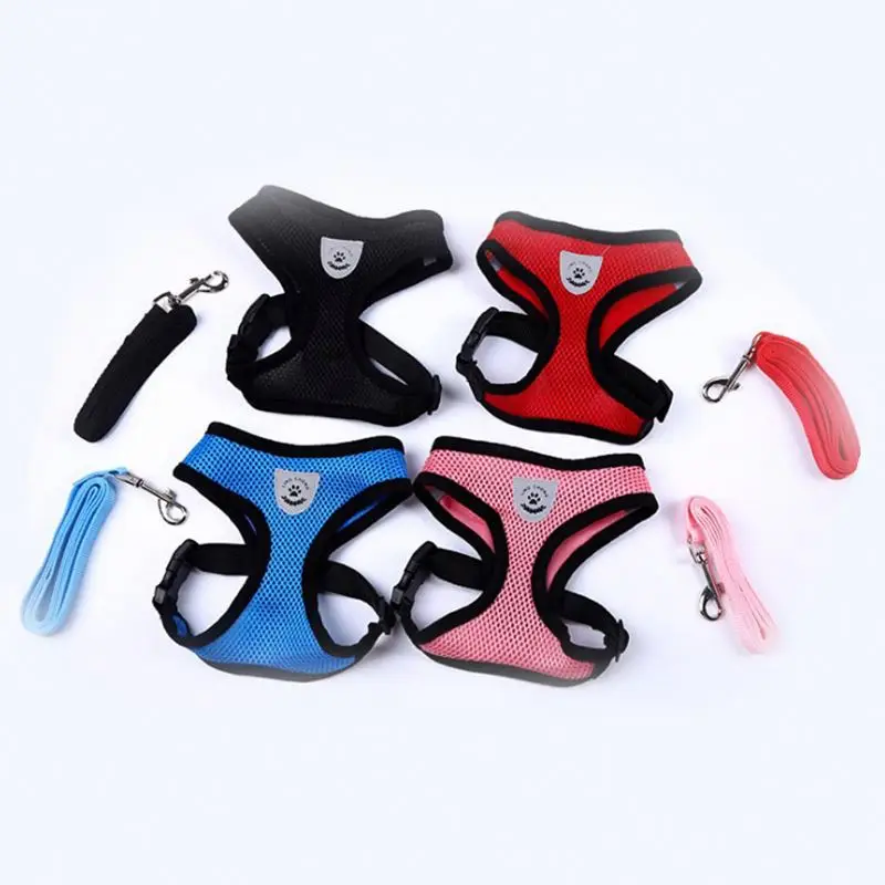 

Pet supplies dog harness pet nylon leash for dog leash mesh harness with reflective pattern, Customized color