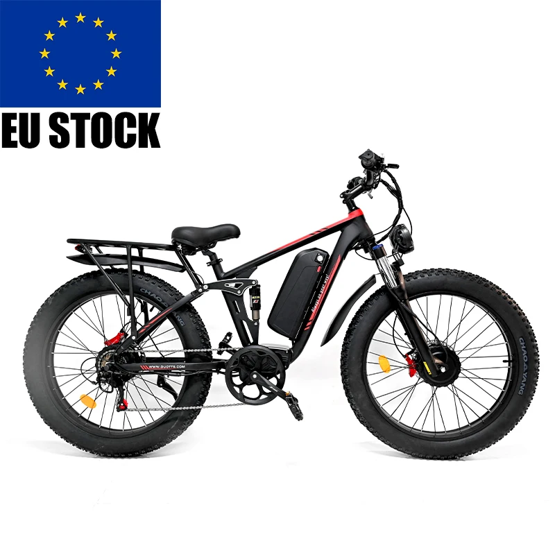 

EU Warehouse DUOTTS S26 Dual Motor Electric Bicycle Fat Tire 750W*2 20AH Battery ebike All Terrain Mountain Bike
