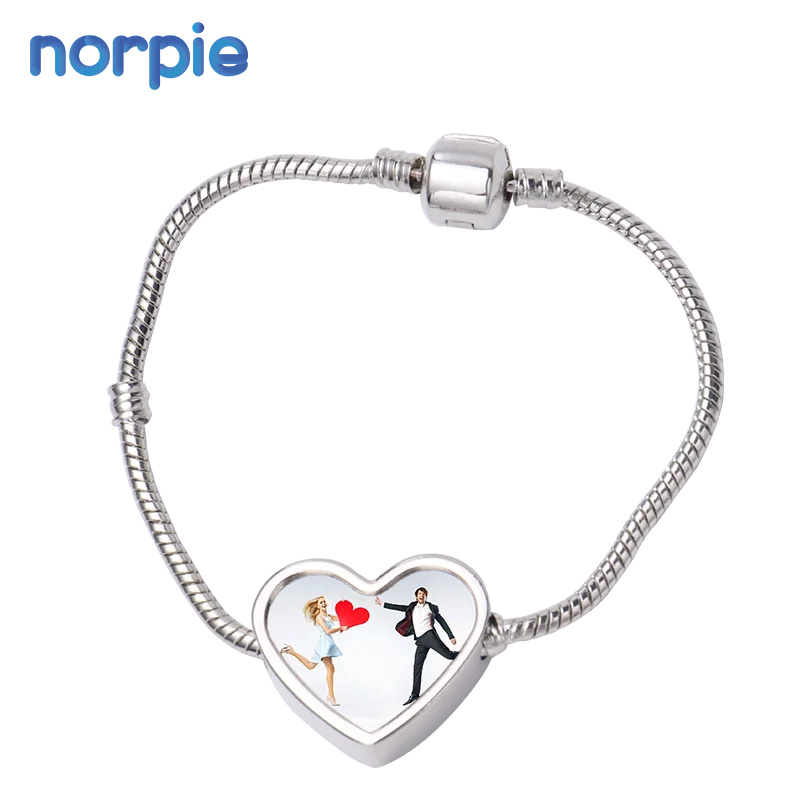 

Jewelry Heart Bracelets Sublimation Blank Bracelets, Sliver