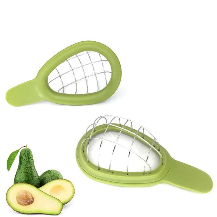 

multifunction kitchen creative fruit tool stainless steel 3 in 1 fruit peeler avocado slicer cutter, Green