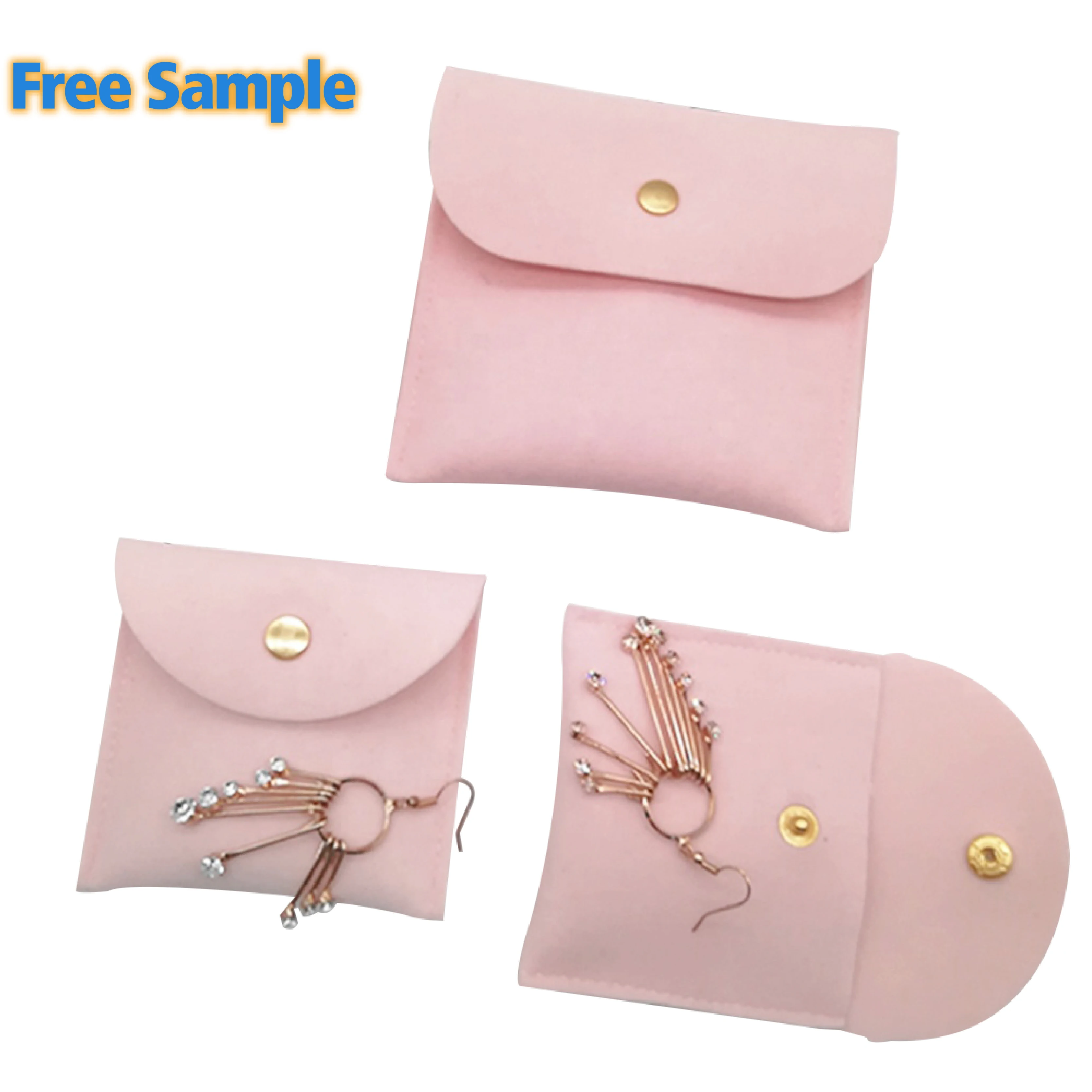 

Hot sale 10*10 pink mini suede jewelry packing pouch for jewelry storage with button logo printed custom jewelry bag, Black, blue, green, grey, pink, white, yellow, etc