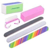 

6PCS/Set Nail Art Buffer File Block Brush Sanding Polish DIY Nail Beauty Tool Set Nail Files