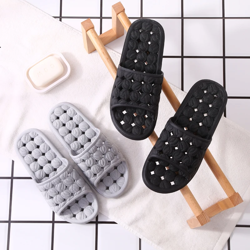 

Factory supplier slip-proof home family promotional popular teen massage bath spa slippers pvc, As customers' requirements